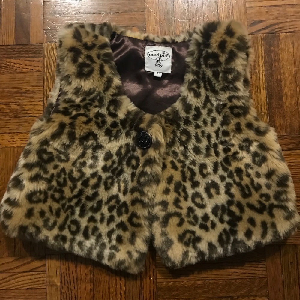 Mud Pie leopard print vest
